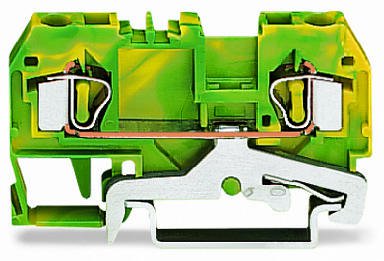 281-907/999-950 2-проводные клеммы с заземлением; 4 mm2; подходят для исполнений Ex e II; центральная маркировка; для DIN-рейки 35 x 15 и 35 x 7,5; CAGE CLAMP