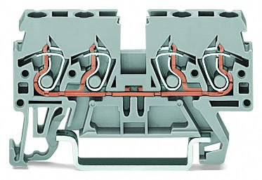870-832 4-проводные проходные клеммы; 2,5 мм2; боковая и центральная маркировка; для DIN-рейки 35 x 15 и 35 x 7,5; CAGE CLAMP