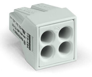 773-494 Соединитель PUSH WIRE для распределительных коробок; для одно- и многожильных проводников; для применений Ex; макс. 2,5 мм2; 4-проводн.; светло-серый корпус; светло-серая крышка; макс. рабочая темп. окр. среды 60 °C