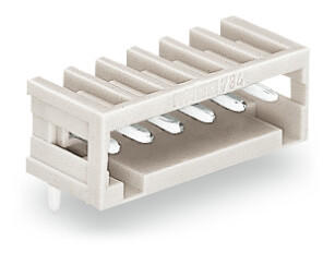 733-366 Вилка THT; 0.8 x 0.8 mm solder pin; угловые; 100% защита от неправильного подсоединения; Шаг контактов 2,5 мм; 6-пол.