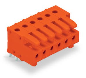 734-572 Розетка под пайку THT; 0.9 x 0.9 mm solder pin; угловые; 100% защита от неправильного подсоединения; Шаг контактов 3,81 мм; 12-пол.