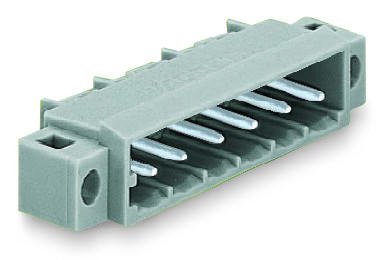 231-433/040-000 Вилка THT; 1.0 x 1.0 mm solder pin; угловые; зажимное кольцо; Шаг контактов 5 мм; 3-пол.