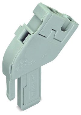 769-512 Начальный модуль для 1-проводной розетки; угловые; 4 mm2; 1-пол.