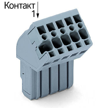 769-115/022-000 1-проводниковая розетка; угловые; 4 mm2; 15-пол.