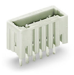 733-335 Вилка THT; 0.8 x 0.8 mm solder pin; прямые; 100% защита от неправильного подсоединения; Шаг контактов 2,5 мм; 5-пол.