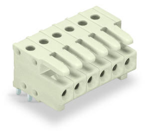 734-535 Розетка под пайку THT; 0.9 x 0.9 mm solder pin; угловые; 100% защита от неправильного подсоединения; Шаг контактов 3,5 мм; 5-пол.