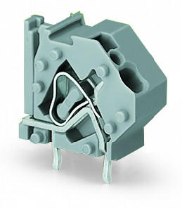 745-821 Наборная клемма на печатную плату; 4 mm²; Шаг контактов 10 мм; 1-пол.; CAGE CLAMP®; опция объединения; 4,00 mm²; серые