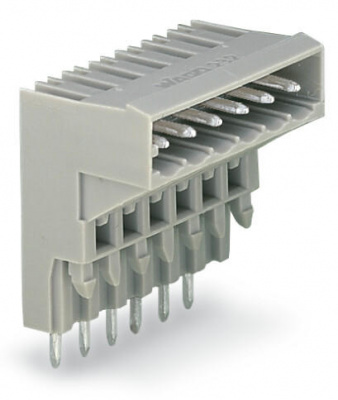 232-342 Вилка THT для двухуровневого монтажа; 1.0 x 1.0 mm solder pin; угловые; Шаг контактов 5 мм; 12-пол.