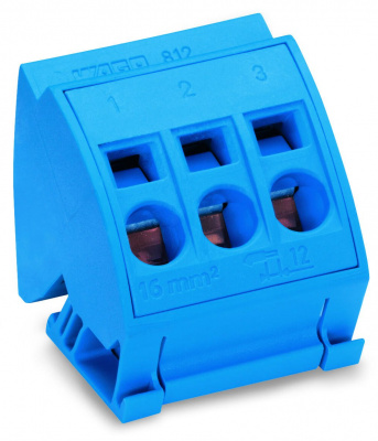 812-112 Клемма шины; для шин (10 x 3) мм; 3-пол.; без кнопок; 4 mm2; CAGE CLAMP