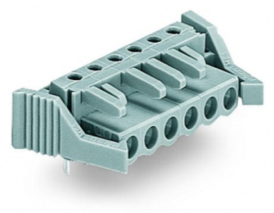 232-251/039-000 Розетка под пайку THT; 0.6 x 1.0 mm solder pin; угловые; Фиксирующий рычаг; Шаг контактов 5 мм; 21-пол.