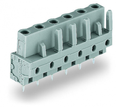 232-738 Розетка под пайку THT; 0.6 x 1.0 mm solder pin; прямые; Шаг контактов 7,5 мм; 8-пол.