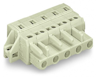 721-203/031-000 1-проводниковая розетка; 100% защита от неправильного подсоединения; зажимное кольцо; 2,5 мм2; Шаг контактов 7,5 мм; 3-пол.