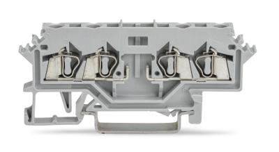 280-606 4-проводные базовые клеммы; для DIN-рейки 35 x 15 и 35 x 7,5; 2,5 мм2; CAGE CLAMP