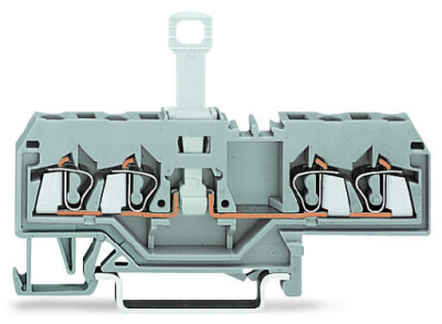 280-676 4-проводные клеммы с размыкателем; для DIN-рейки 35 x 15 и 35 x 7,5; 2,5 мм2; CAGE CLAMP