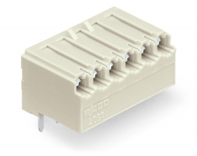2091-1326 Розетка под пайку THT; 0.4 x 0.9 mm solder pin; угловые; Шаг контактов 3,5 мм; 6-пол.
