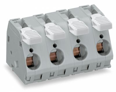 2716-202 Клемма на печатную плату; рычаг; 16 мм2; Шаг контактов 15 мм; 2-пол.; CAGE CLAMP