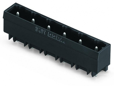 231-237/001-000/105-604 Вилка под пайку THR; 1.0 x 1.0 mm solder pin; прямые; Шаг контактов 7,5 мм; 7-пол.