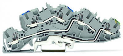 2005-7646 Многоуровневые клеммы для монтажа; 3; N/L/PE; Push-in CAGE CLAMP