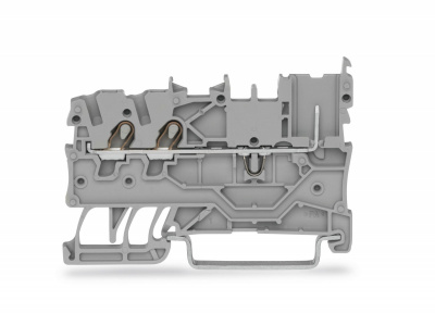 2020-1301 2-проводные / 1-контактные базовые клеммы; для DIN-рейки 35 x 15 и 35 x 7,5; Push-in CAGE CLAMP