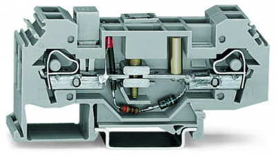 282-138 Клеммы с заземлением проводника и размыкателем; 120 В; 3; CAGE CLAMP
