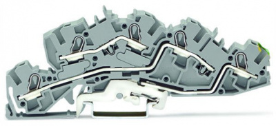 2005-7645 Многоуровневые клеммы для монтажа; 3; L/L/PE; Push-in CAGE CLAMP