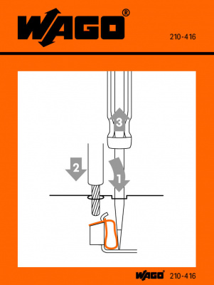 210-416 Наклейки для инструкции по использованию; для CAGE CLAMP, универсальная