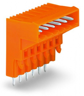 232-372 Вилка THT для двухуровневого монтажа; 1.0 x 1.0 mm solder pin; угловые; Шаг контактов 5,08 мм; 12-пол.