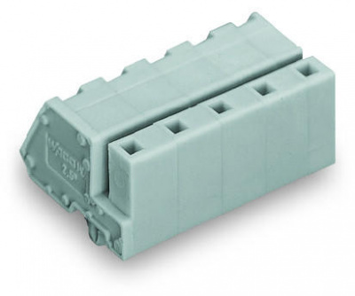 731-542/008-000 1-проводниковая розетка; угловые; Монтажные ножки; 2,5 мм2; Шаг контактов 7,5 мм; 12-пол.