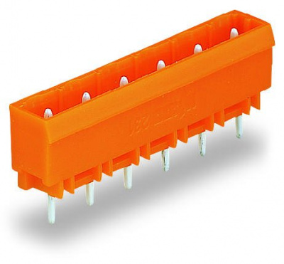 231-762/001-000 Вилка THT; 1.2 x 1.2 mm solder pin; прямые; Шаг контактов 7,62 мм; 2-пол.