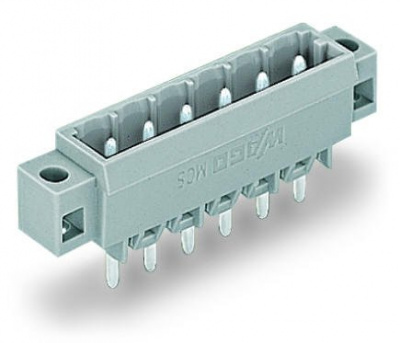 231-174/040-000 Вилка THT; 1.2 x 1.2 mm solder pin; прямые; зажимное кольцо; Шаг контактов 5 мм; 14-пол.