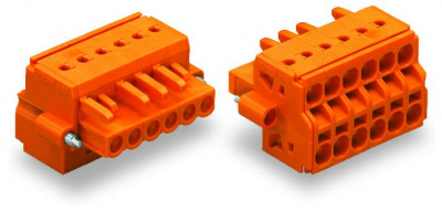 231-2316/107-000 2-проводная розетка; Винтовой фланец; 2,5 мм2; Шаг контактов 5,08 мм; 16-пол.
