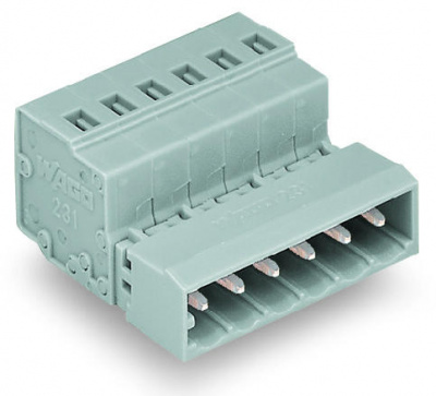 231-606 1-проводная вилка; 2,5 мм2; Шаг контактов 5 мм; 6-пол.