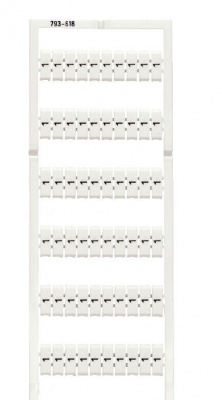 793-618 Маркировочная карта WMB; в картах; МАРКИРОВАНО; 1 / 2 (50 каждый); not stretchable; Вертикальная маркировка; с креплением на защелке