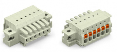 2734-103/031-000 1-проводниковая розетка; 100% защита от неправильного подсоединения; нажимная кнопка; зажимное кольцо; 1,5; Шаг контактов 3,5 мм; 3-пол.