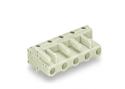 722-832 Розетка под пайку THT; 0.6 x 1.0 mm solder pin; угловые; 100% защита от неправильного подсоединения; Шаг контактов 7,5 мм; 2-пол.