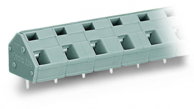 236-305 Клемма на печатную плату; 2,5 мм2; Шаг контактов 10/10,16 мм; 5-пол.; CAGE CLAMP; опция объединения