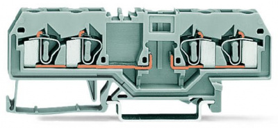 281-656 4-проводные базовые клеммы; для DIN-рейки 35 x 15 и 35 x 7,5; 4 mm2; CAGE CLAMP