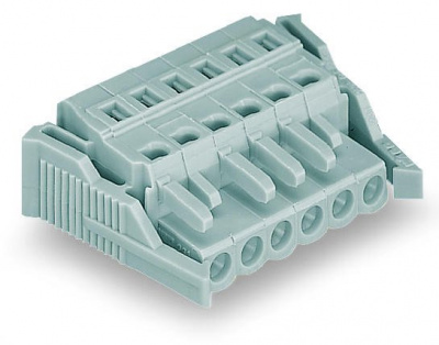 231-121/037-000 1-проводниковая розетка; Фиксирующий рычаг; 2,5 мм2; Шаг контактов 5 мм; 21-пол.