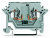 280-613/281-411 Компонентная клемма; 2-проводн.; с диодом 1N4007; анод справа; для DIN-рейки 35 x 15 и 35 x 7,5; 2,5 мм2; CAGE CLAMP