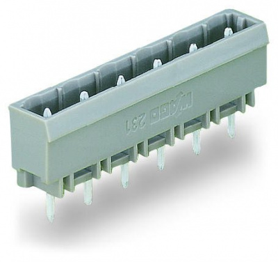 231-234/001-000 Вилка THT; 1.0 x 1.0 mm solder pin; прямые; Шаг контактов 7,5 мм; 4-пол.