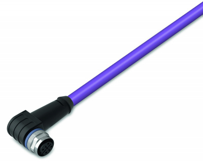 756-1102/060-200 Кабель PROFIBUS углового исполнения; 20 м; устанавливаются на один конец; В-кодирование; Розетка M12 углового исполнения; один свободный конец кабеля