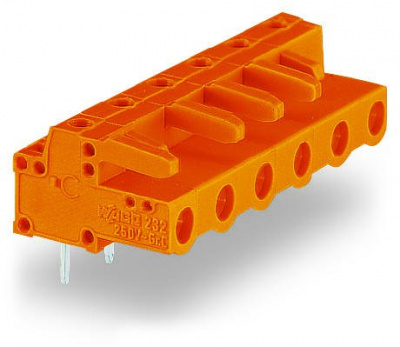 232-869 Розетка под пайку THT; 0.6 x 1.0 mm solder pin; угловые; Шаг контактов 7,62 мм; 9-пол.