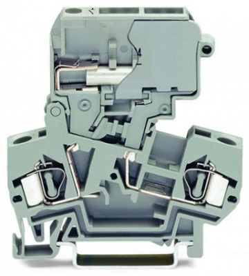 281-624 2-проводные клеммы с размыкателем; для DIN-рейки 35 x 15 и 35 x 7,5; 4 mm2; CAGE CLAMP